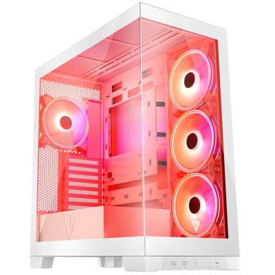 2. MODECOM OBUDOWA VOLCNO SPACE APEX ARGB MIDI WHITE