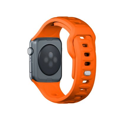 12. Pasek silikonowy 3mk Silicone Watch Strap do Apple Watch 38 / 40 / 41 mm - pomarańczowy