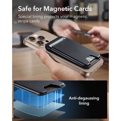 6. Portfel magmetyczny ESR Classic RFID Magnetic Wallet Stand MagSafe - czarny