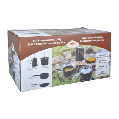 6. Esschert Design FF215 kampingowy przybór kuchenny Zestaw Czarny