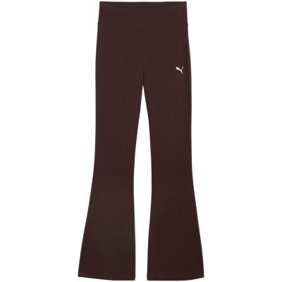 2. Legginsy damskie Puma Ess High-Waist Flared brązowe 631542 33