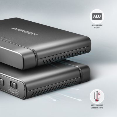 6. Axagon ADSA-CC USB-C 10Gbps - NVMe M.2 SSD & SATA 2.5/3.5 SSD/HDD CLONE MASTER 2 - Digital/Daten - NVMe USB 3.2 Gen 2 (3.1 Gen 2) Type-C Czarny