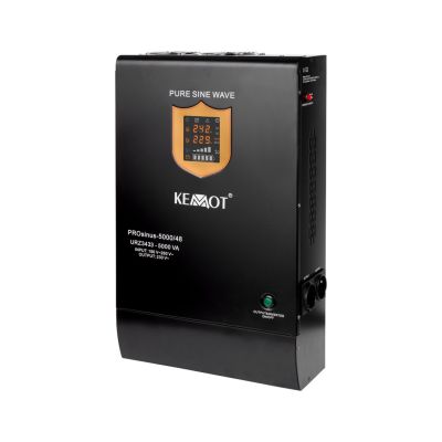 2. Zasilacz awaryjny KEMOT PROsinus-5000/48  przetwornica z czystym przebiegiem sinusoidalnym i funkcją ładowania  48V 230V 5000VA/3500W - naścienna