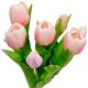 10. BUKIET 7 TULIPANÓW RÓŻOWYCH 31CM JAK ŻYWYCH DEKORACJA WIOSENNA