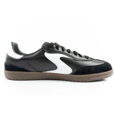 13. Skechers Kickoff buty sportowe damskie sneakersy czarne skórzane