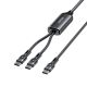 2. UNITEK KABEL USB-C 2W1 PD 100W SILIKON 1,8M