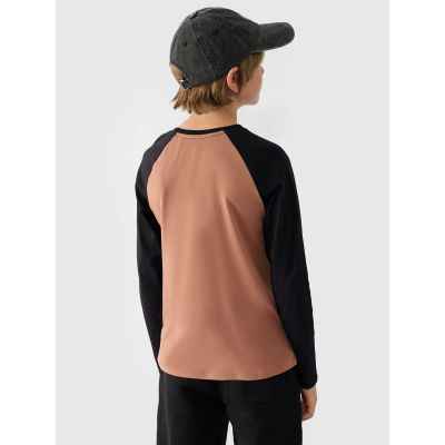 3. Longsleeve regular gładki chłopięcy 4F Junior 4FJWAW24TLONM293-65S