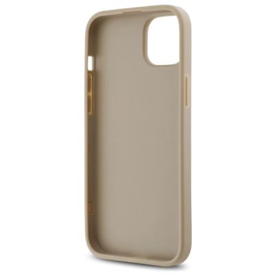 7. Etui DKNY Quilted Stack Logo na iPhone 15 Plus - beżowe