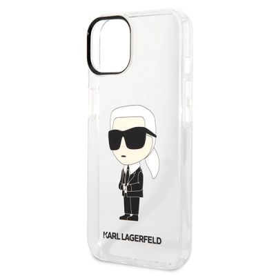 6. Etui Karl Lagerfeld Ikonik Karl Lagerfeld na iPhone 13 / 14 / 15 - przezroczyste