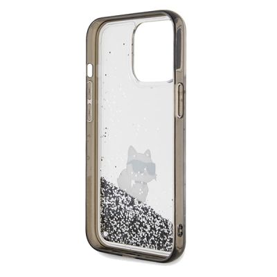 7. Etui Karl Lagerfeld Liquid Glitter Choupette na iPhone 13 Pro Max - przezroczyste