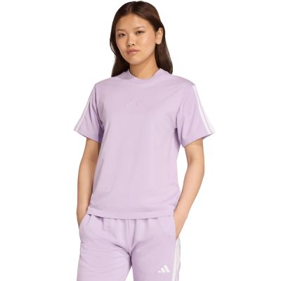 4. Koszulka damska adidas Essentials 3-Stripes Cotton jasnofioletowa JV7362