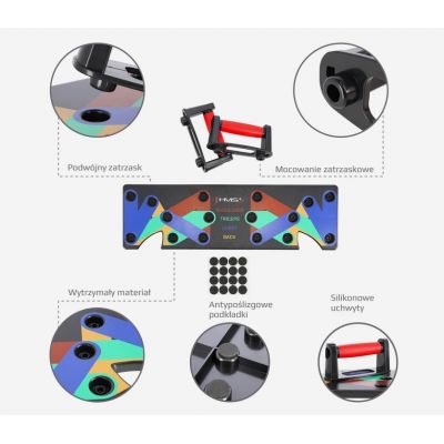 5. Wielofunkcyjna deska do pompek HMS PU10 czerwona