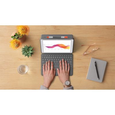 6. Logitech Combo Touch QWERTZ Niemiecki Smart Connector Grafitowy