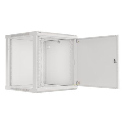 11. SZAFA INSTALACYJNA RACK WISZĄCA 19" 12U 600X600 SZARA DRZWI METALOWE (FLAT PACK)