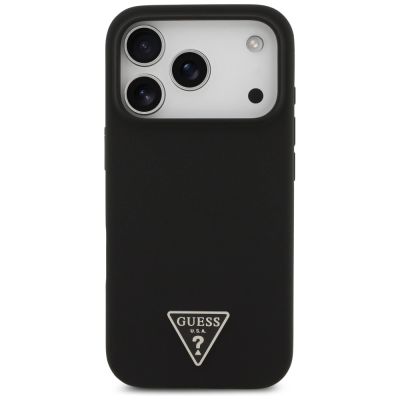 3. Etui Guess Silicone Triangle Logo MagSafe do iPhone 17 Pro Max - czarne