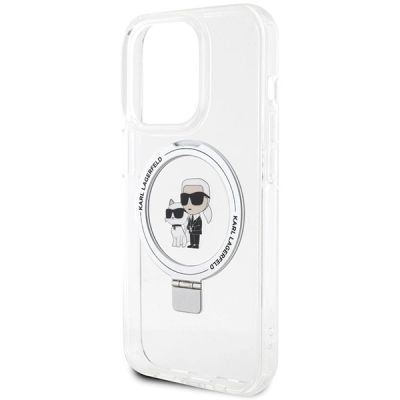 6. Etui Karl Lagerfeld Ring Stand Karl&Choupettte MagSafe do iPhone 14 Pro - białe