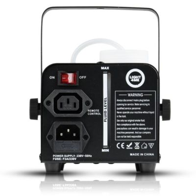 3. LIGHT4ME FM 500 LED V2 - Wytwornica dymu/mgły, pilot bezprzewodowy, moc 500W, efekt świetlny 3x1W RGB