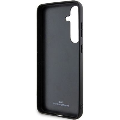 7. Etui BMW Signature Leather Crossing Lines Pattern na Samsung Galaxy S24 - czarne