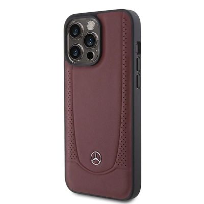 2. Etui Mercedes Leather Urban Bengale do iPhone 15 Pro - czerwone