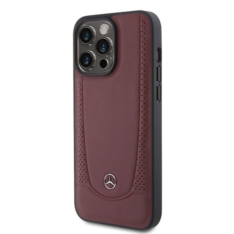 2. Etui Mercedes Leather Urban Bengale do iPhone 15 Pro - czerwone
