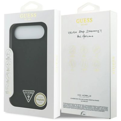 8. Etui Guess Silicone Triangle Logo MagSafe do iPhone 17 Air - czarne
