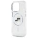 6. Etui Karl Lagerfeld IML Metal Karl&Choupette Head MagSafe na iPhone 15 Pro - białe