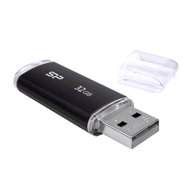 8. Pendrive Silicon Power Ultima U02 32GB USB 2.0 kolor czarny (SP032GBUF2U02V1K)