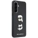 4. Etui Karl Lagerfeld w/ Karl&Choupette Heads Pins&Logo na Samsung Galaxy A57 5G - czarne