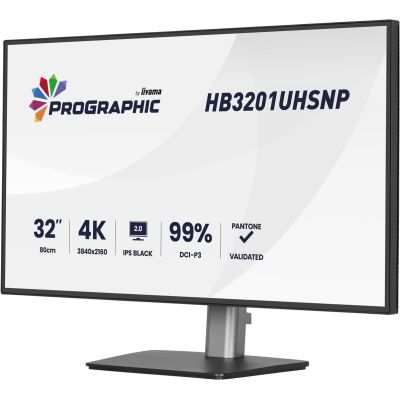 4. iiyama ProGraphic HB3201UHSNP-B1 monitor komputerowy 80 cm (31.5") 3840 x 2160 px Czarny