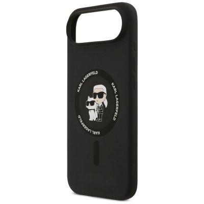 6. Etui Karl Lagerfeld Silicone Karl&Choupette Ring MagSafe do iPhone 17 Air - czarne