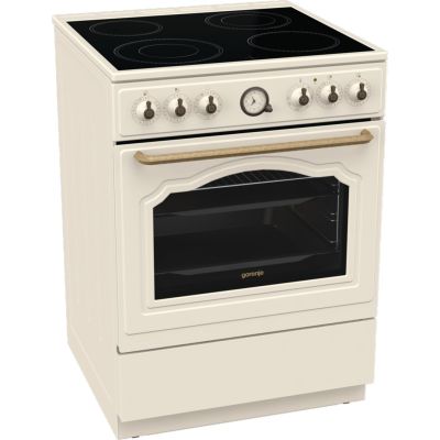 2. Kuchnia elektryczna GORENJE GECS6B70CLI Retro 60 cm | ExtraSteam | AirFry | FrozenBake | kremowy