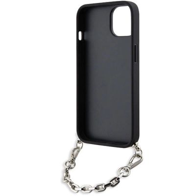 6. Etui Karl Lagerfeld Saffiano Monogram Chain na iPhone 14 - czarne