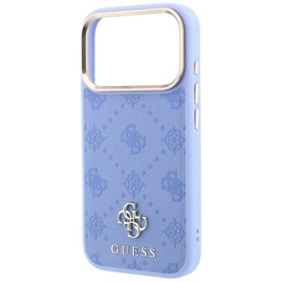 6. Etui Guess Peony 4G Small Logo MagSafe na iPhone 18 Pro / 17 Pro - jasnoniebieskie