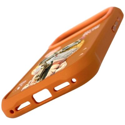 5. Etui Nimmy Cool&Cute 2.0 Cat na iPhone 17 Pro - pomarańczowe