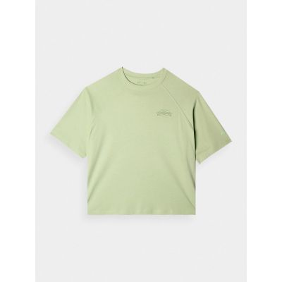 7. T-shirt oversize z nadrukiem damski 4F 4FRAW24TTSHF2583-43S