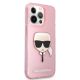 4. Etui Karl Lagerfeld Glitter Karl's Head na iPhone 13 Pro Max - różowe