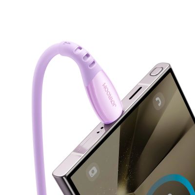 5. Kabel Joyroom S-A59 Vibrant Series 3A USB-A - USB-C 1,2m - fioletowy