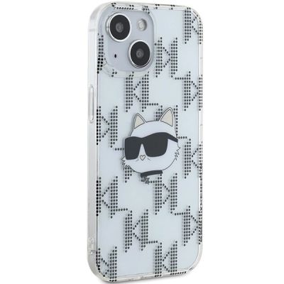 4. Etui Karl Lagerfeld IML Choupette Head & Monogram na iPhone 15 / 14 / 13 - przezroczyste