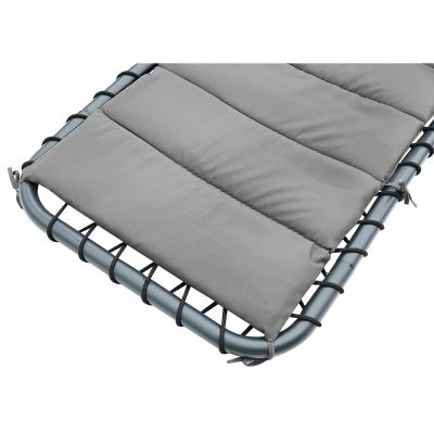 7. HUŚTAWKA FOTEL BUJANY Z PARASOLEM LIZBONA CIEMNO SZARA