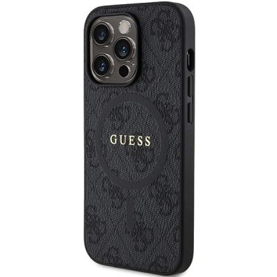 2. Etui Guess 4G Collection Leather Metal Logo MagSafe na iPhone 14 Pro Max - czarne