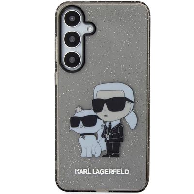 3. Etui Karl Lagerfeld Glitter Karl&Choupette na Samsung Galaxy S24+ - czarne