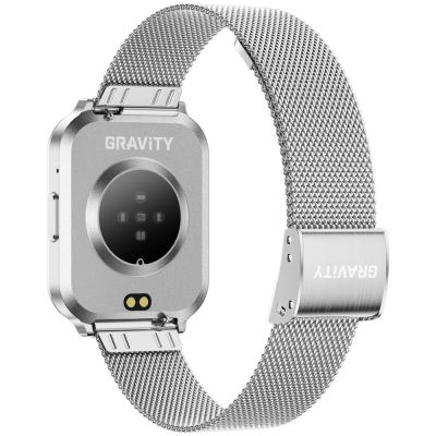 14. Smartwatch Gravity Srebrny Pasek + Bransoleta GT44-4
