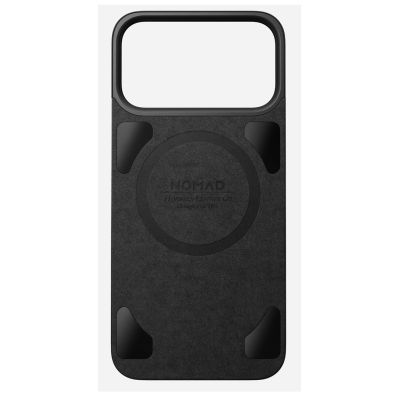 4. NOMAD Magnetic Leather Back - nakładka magnetyczna na iPhone 18 Pro Max / 17 Pro Max kompatybilna z MagSafe, skóra Horween (black)