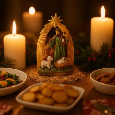 6. SZOPKA BOŻONARODZENIOWA STAJENKA ŚWIĘTA RODZINA 13CM JÓZEF