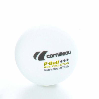 11. Piłeczki do tenisa stołowego Cornilleau P-BALL ITTF białe 3 szt.