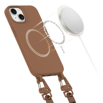 3. Etui Tech-Protect MagNecklace MagSafe na iPhone 15 - brązowe