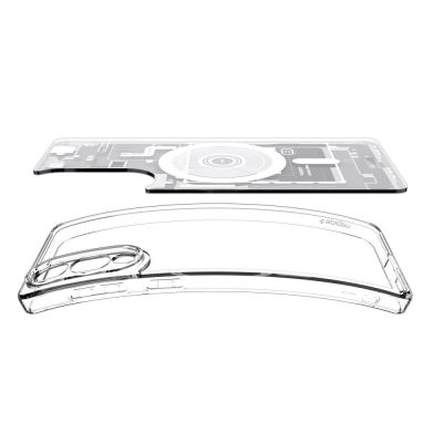 6. Etui Spigen Ultra Hybrid Mag z MagSafe na Samsung Galaxy S25 Edge z nadrukiem - białe