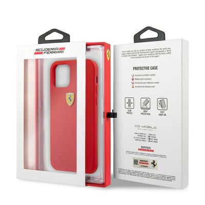 8. Etui Ferrari Silicone na iPhone 13 mini - czerwone