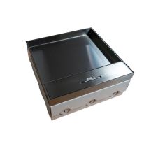 Box podłogowy 12M - puszka podłogowa 12-modułowa do montażu gniazd standardu 22,5x45 mm (45x45 mm), montaż kątowy