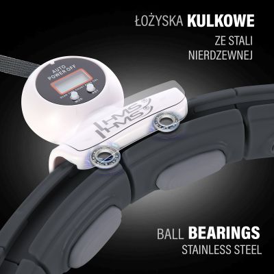 7. HHM15 HULA HOP BLACK Z MAGNESEM I OBCIĄŻNIKIEM + LICZNIK HMS